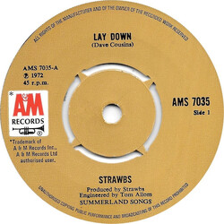 Strawbs Lay Down USED VINYL 7INCH 45 RPM SINGLE