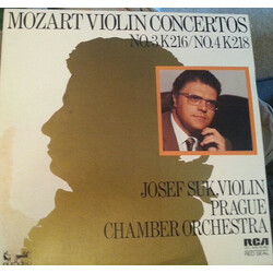 Wolfgang Amadeus Mozart / Josef Suk / Prague Chamber Orchestra Mozart Violin Concertos No. 3 K216 / No. 4 K218 Vinyl LP USED