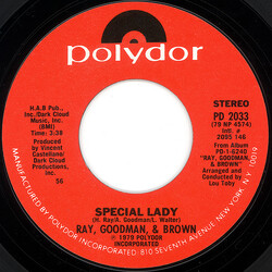 Ray, Goodman & Brown Special Lady USED VINYL 7INCH 45 RPM SINGLE STYRENE STEREO