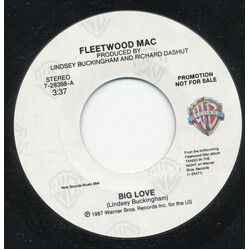 Fleetwood Mac Big Love USED VINYL 7INCH 45 RPM SINGLE PROMO STYRENE