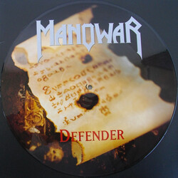 Manowar Defender USED VINYL 12INCH 33 S RPM SINGLE PICTURE DISC REISSUE REMASTERED