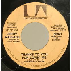 Jerry Wallace Thanks To You For Loving Me Vinyl 7" USED