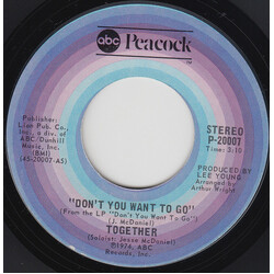 Together (14) Don't You Want To Go USED VINYL 7INCH 45 RPM STYRENE STEREO