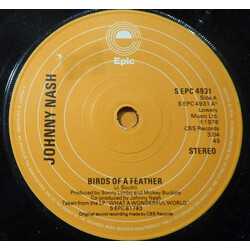 Johnny Nash Birds Of A Feather USED VINYL 7INCH SINGLE 45 RPM