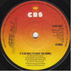 The New Seekers It's So Nice (To Have You Home) USED VINYL 7INCH 45 RPM