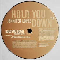 Jennifer Lopez Hold You Down USED VINYL 12INCH 33 S RPM PROMO