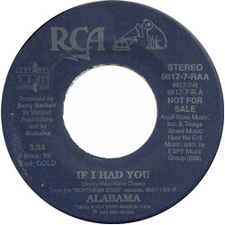 Alabama If I Had You Vinyl 7" USED