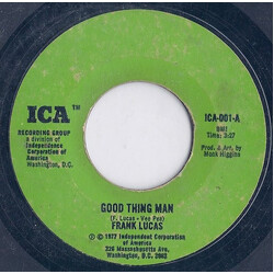 Frank Lucas Good Thing Man / I Want My Mule Back USED VINYL 7INCH SINGLE STYRENE