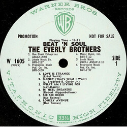 Everly Brothers Beat & Soul Vinyl LP USED