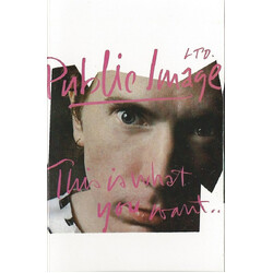 Public Image Limited This Is What You Want... This Is What You Get Cassette USED
