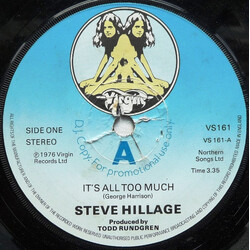 Steve Hillage It's All Too Much USED VINYL 7INCH PROMO SINGLE