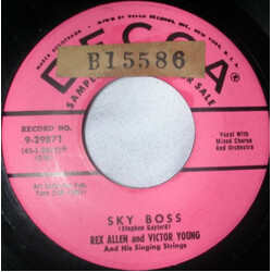 Rex Allen / Victor Young And His Singing Strings Sky Boss USED VINYL 7INCH 45 RPM SINGLE PROMO