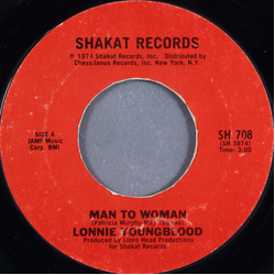 Lonnie Youngblood Man To Woman Vinyl 7" USED