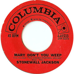 Stonewall Jackson Mary Don't You Weep USED VINYL 7INCH 45 RPM STYRENE