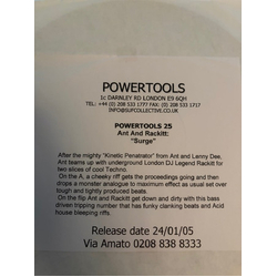 Ant / Rackitt Surge USED VINYL 12INCH TEST PRESSING WHITE LABEL