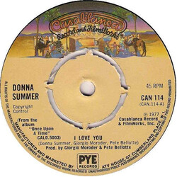 Donna Summer I Love You Vinyl 7" USED