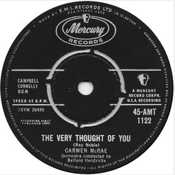 Carmen McRae The Very Thought Of You / Oh! Look At Me Now USED VINYL 7INCH 45 RPM SINGLE
