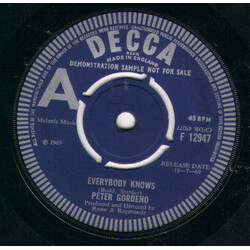 Peter Gordeno (2) Everybody Knows USED VINYL 7INCH 45 RPM SINGLE PROMO
