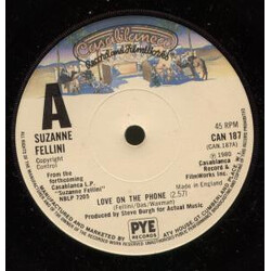 Suzanne Fellini Love On The Phone USED VINYL 7INCH 45 RPM SINGLE