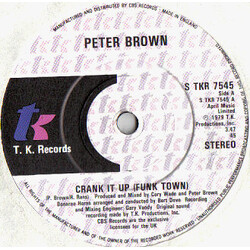 Peter Brown (2) Crank It Up (Funk Town) USED VINYL 7INCH 45 RPM