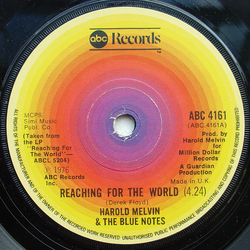 Harold Melvin And The Blue Notes Reaching For The World Vinyl 7" USED