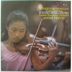 Pyotr Ilyich Tchaikovsky / Jean Sibelius / Kyung-Wha Chung / The London Symphony Orchestra / André Previn Violin Concertos Vinyl LP USED