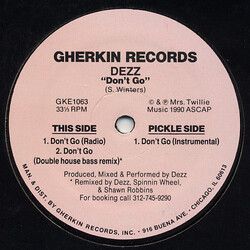 Dezz Don't Go USED VINYL 12INCH 33 S RPM