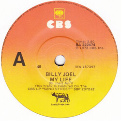 Billy Joel My Life VINYL 7" USED