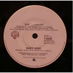 Rod Stewart Baby Jane USED VINYL 7INCH 45 RPM SINGLE