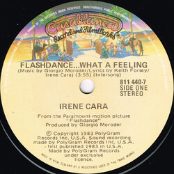 Irene Cara Flashdance... What A Feeling VINYL 7" USED