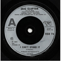 Eric Clapton And His Band I Can't Stand It Vinyl 7" USED