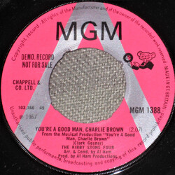 The Kirby Stone Four You're A Good Man, Charlie Brown USED VINYL 7INCH 45 RPM SINGLE PROMO