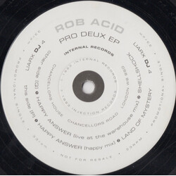 Rob Acid Pro Deux EP USED VINYL 12INCH 33 S RPM EP SINGLE PROMO