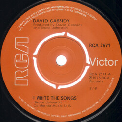 David Cassidy I Write The Songs USED VINYL 7INCH 45 RPM SINGLE