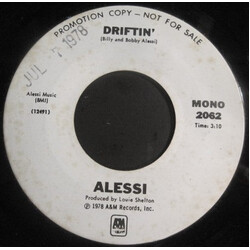 Alessi Driftin' USED VINYL 7INCH 45 RPM PROMO STEREO MONO