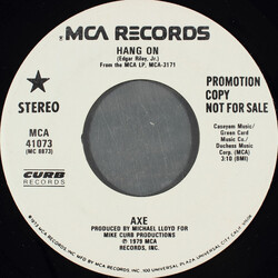 Axe Hang On USED VINYL 7INCH 45 RPM SINGLE PROMO