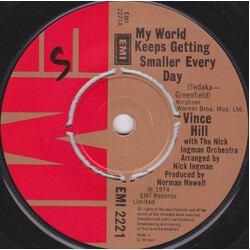 Vince Hill / Nick Ingman Orchestra My World Keeps Getting Smaller Every Day USED VINYL 7INCH SINGLE