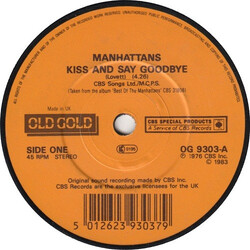 Manhattans Kiss And Say Goodbye USED VINYL 7INCH 45 RPM