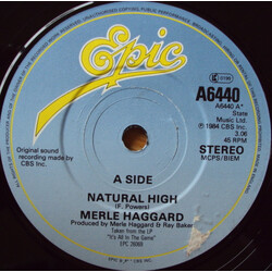 Merle Haggard Natural High USED VINYL 7INCH 45 RPM