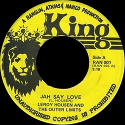 Leroy Housen / Outer Limits (4) Jah Say Love USED VINYL 7INCH 45 RPM