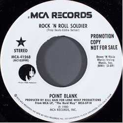 Point Blank (9) Rock 'N Roll Soldier USED VINYL 7INCH 45 RPM PROMO
