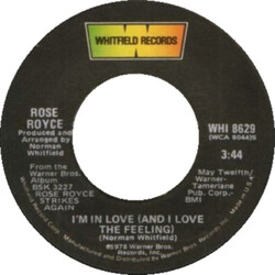 Rose Royce I'm In Love (And I Love The Feeling) USED VINYL 7INCH 45 RPM SINGLE