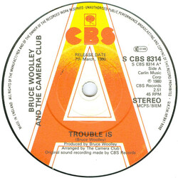 Bruce Woolley And The Camera Club Trouble Is... USED VINYL 7INCH SINGLE PROMO