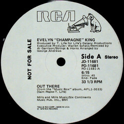 Evelyn King Out There / Make Up Your Mind USED VINYL 12INCH 33 S RPM PROMO