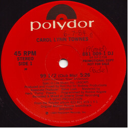 Carol Lynn Townes 99 1/2 USED VINYL 12INCH PROMO 45 RPM