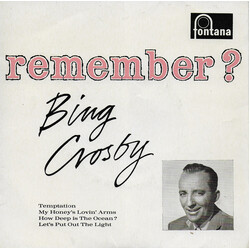 Bing Crosby Remember? USED VINYL 7INCH 45 RPM EP MONO