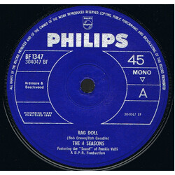 The Four Seasons Rag Doll USED VINYL 7INCH SINGLE 45 RPM MONO