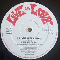 Admiral Bailey Laugh After Them USED VINYL 12INCH 45 RPM