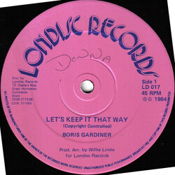 Boris Gardiner Let's Keep It That Way Vinyl 12" USED