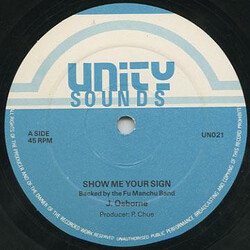Johnny Osbourne Show Me Your Sign / A Six For A Nine USED VINYL 12INCH